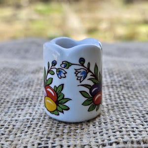 Easter Funny Design Candle Holder Nest of Colorful Eggs Miniature Made in West Germany bild 10