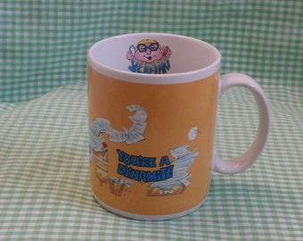 You're a Dynamite Secretary Coffee Mug, Cute 1986 Enesco Design House Vintage Made in Korea