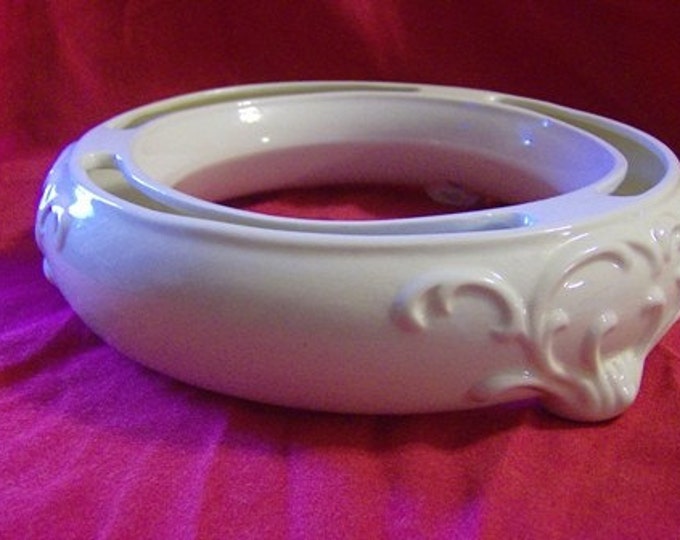 Vintage Goebel White Flower Frog Vase Centerpiece Violet Ring Etsy