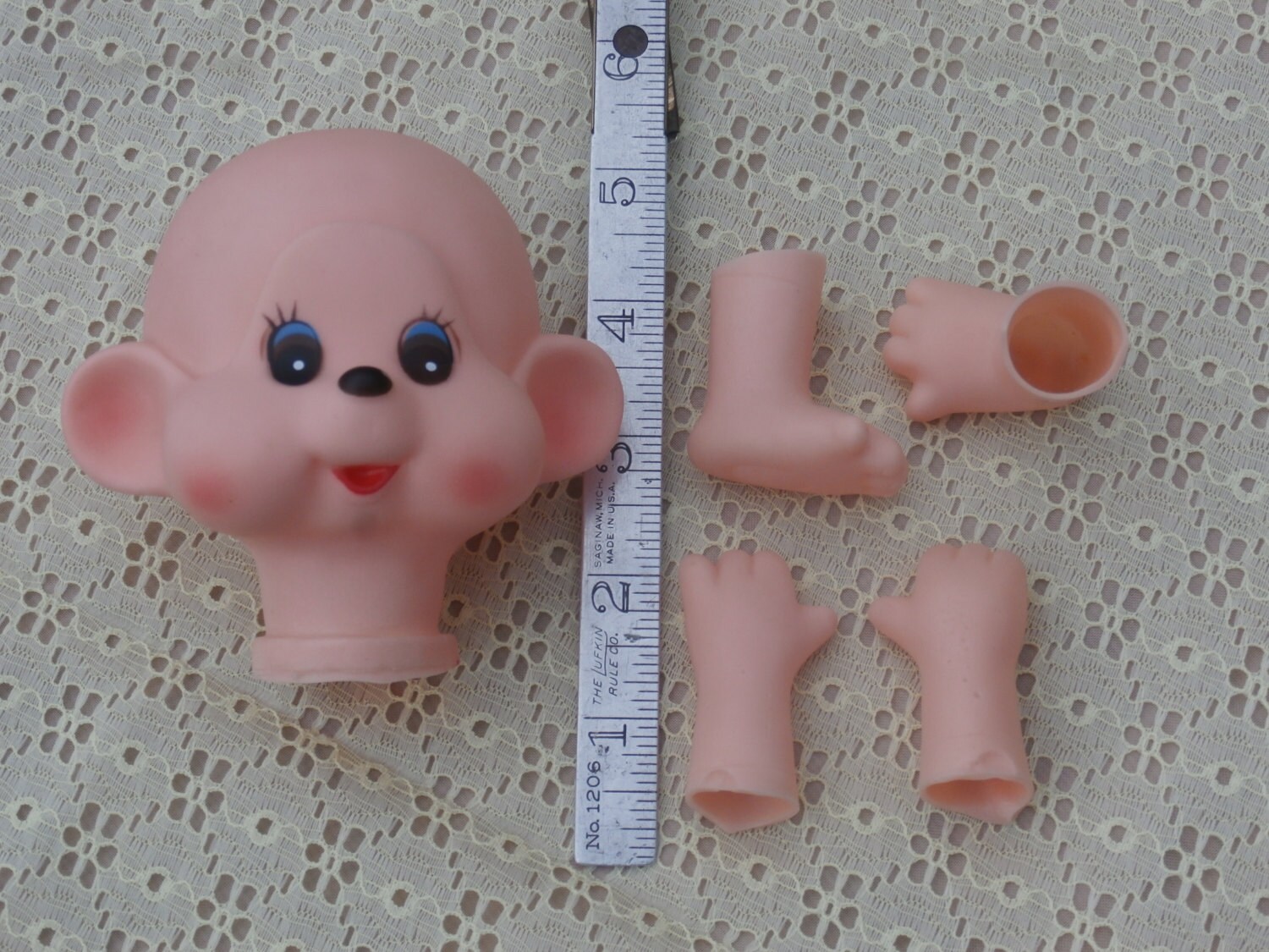 Monkey Doll Head Hands and Feet Doll's Heads Vintage Etsy