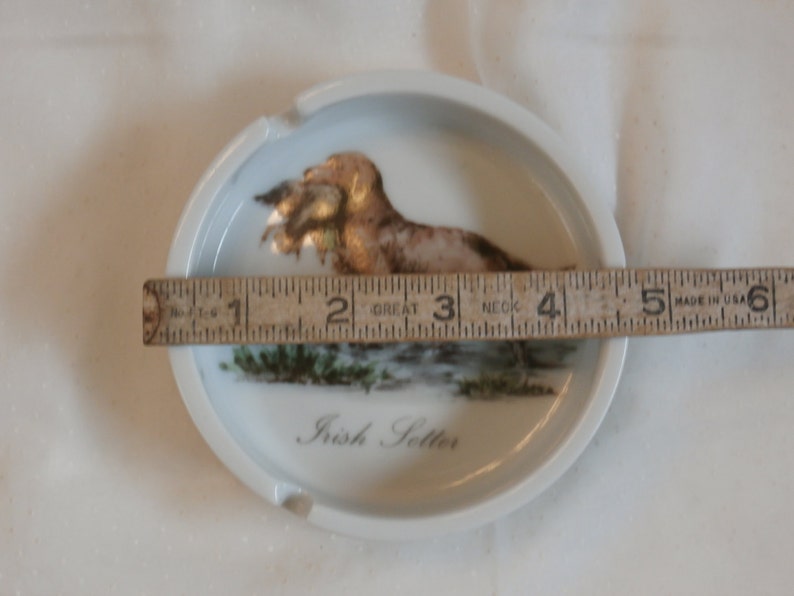 Irish Setter Hand Painted Vintage Ashtray Dish