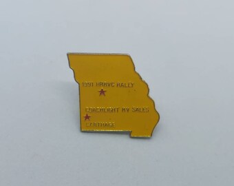 1991 HRRVC Rally Pin Missouri Map Shape Collectible Souvenir