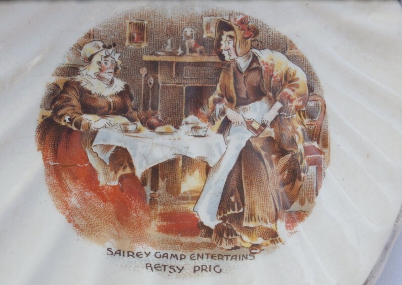 Vintage Dickens Themed Shell Dish With Sairey Gamp by Hanley - Etsy