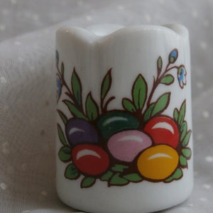 Easter Funny Design Candle Holder Nest of Colorful Eggs Miniature Made in West Germany bild 2