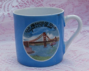 San Francisco, Golden Gate Bridge Vintage Souvenir Demitasse Cup