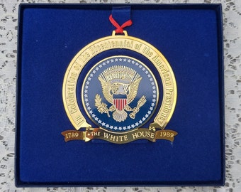 Vintage 1989 Bicentennial of the Presidency White House Historical Association Ornament in Box