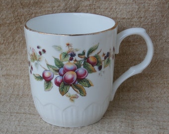 Crown Trent Fruit Mug or Coffee Cup, Vintage Staffordshire England Bone China