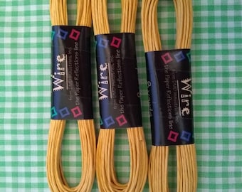 Yellow Paper Wire 3 Hanks Paper Covered Wire 24 Yards Total Craft Supply