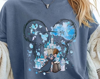 Vintage Remy Mouse Little Chef Mickey Ears Comfort Colors Shirt, Ratatouille Anyone Can Cook Disney T-shirt, Disneyland Family Trip Tee