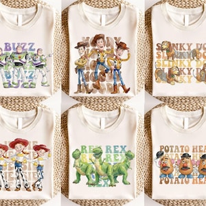 Custom Toy Story Characters Shirt, Buzz, Woody, Slinky Dog, Rex,Potato Head, Disney Group Tee,Best Friends Trip Tee, Retro 90s Disney Tshirt