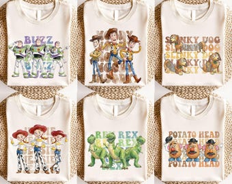 Custom Toy Story Characters Shirt, Buzz, Woody, Slinky Dog, Rex,Potato Head, Disney Group Tee,Best Friends Trip Tee, Retro 90s Disney Tshirt