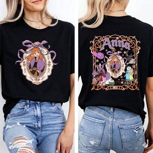 Retro Frozen Anna Coquette Shirt, Comfort Colors® Disney Tee, Princess Anna T-shirt, Girls Tee, Magic Kingdom Trip Shirt, Birthday Gift Tee 画像 4