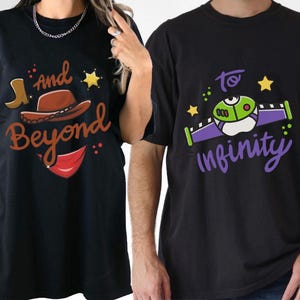 Disney Toy Story Couple Shirt, Toy Story Buzz And Jessie Tee, Disney Couple Shirt, Pixar Disney Matching tshirt, Disney Birthday Trip Tee image 3