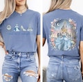 Retro Meet me at Midnight Shirt, Vintage Cinderella Inspired T-shirt, Disney Cinderella Tee, Coquette Bow Disney Castle Tee, Disneyland Trip