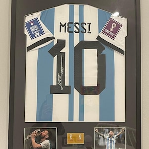 Vitrine en jersey de bois avec 2 photos d'idoles et 1 signature | Maillot de sport Frame | Jersey Shadowbox | Décoration murale | Cadeau pour lui