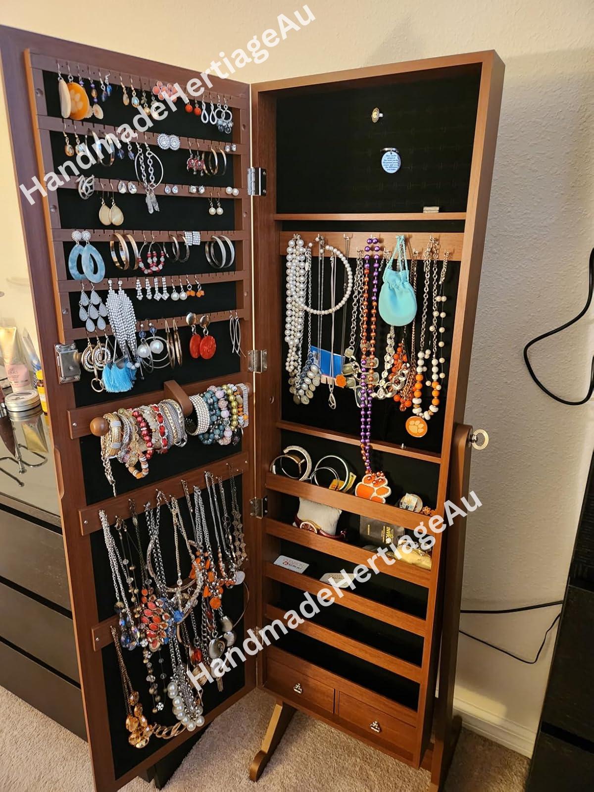 Standing Jewelry Armoire Big Lots Jewelry Box 6-Tier Standing