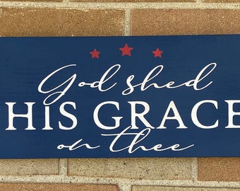 Patriotic Wood Sign: 4th of July Americana Porch Decor