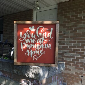 Hand Painted Pumpkin Spice Wood Sign: Rustic Fall Decor (13&quot; x 13&quot;)