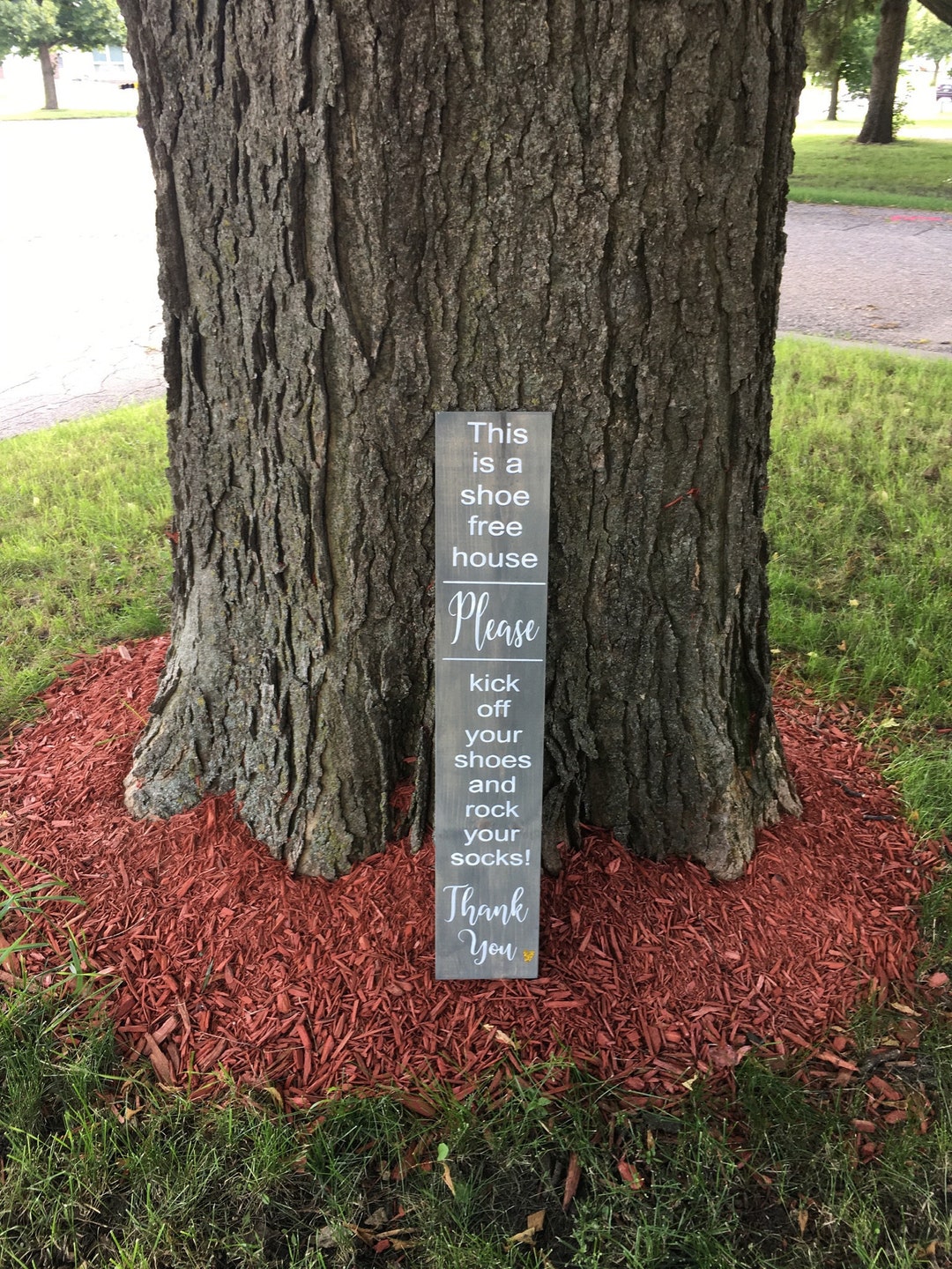 Shoe Free House Wood Sign: Rustic Farmhouse Decor (30