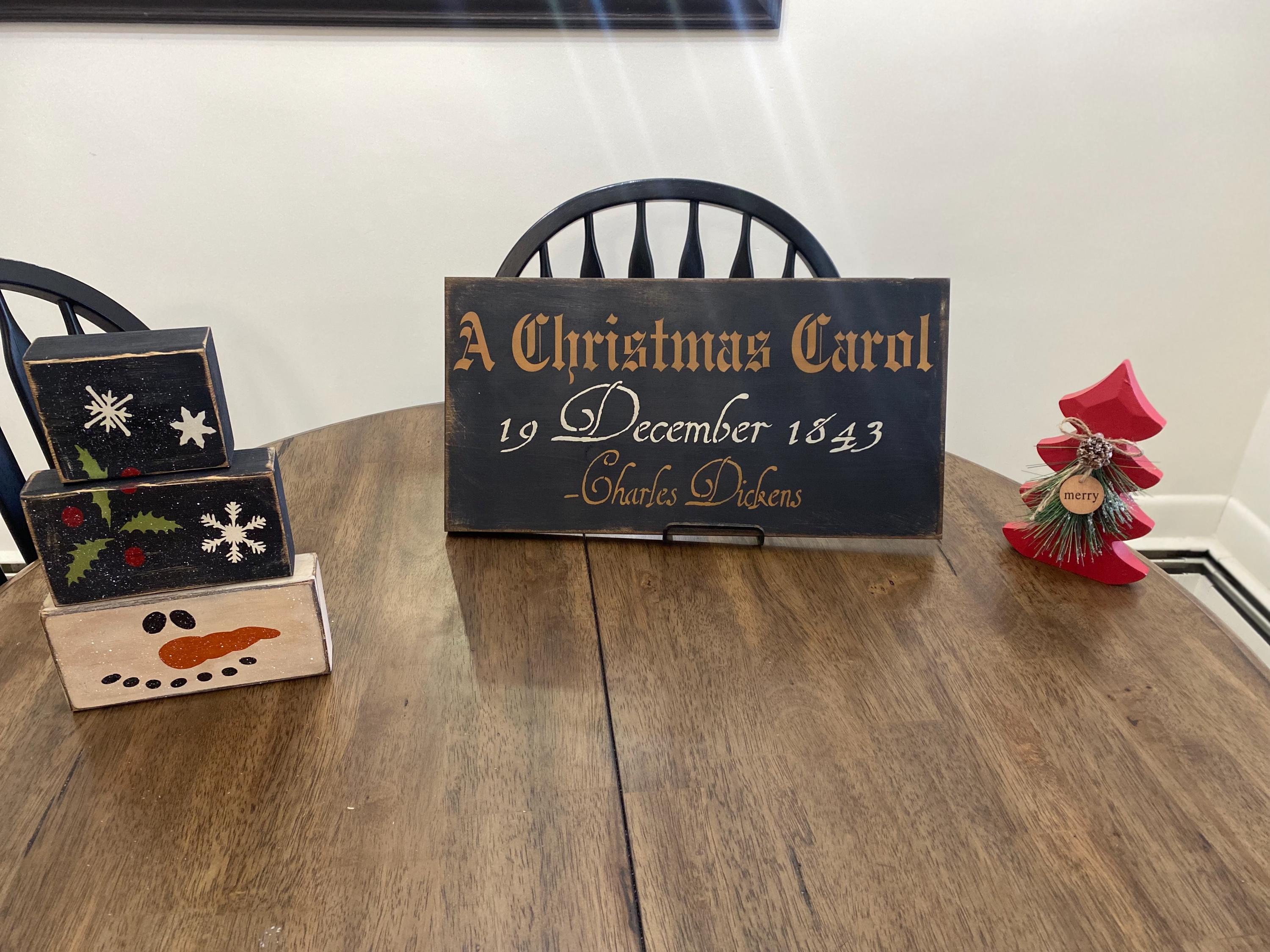A Christmas Carol Primitive Scrooge Christmas Sign - Etsy
