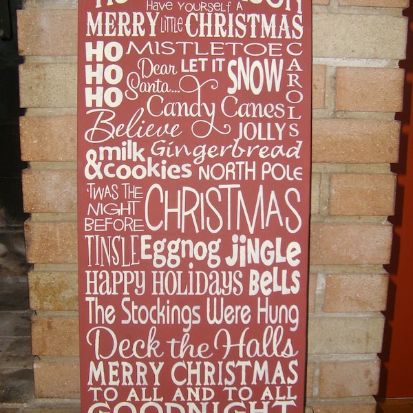 Tis The Season Rustic Christmas Sign Holiday Decor Christmas Decor / Wood Sign Country Christmas / Rustic Home Decor / 12" x 24"