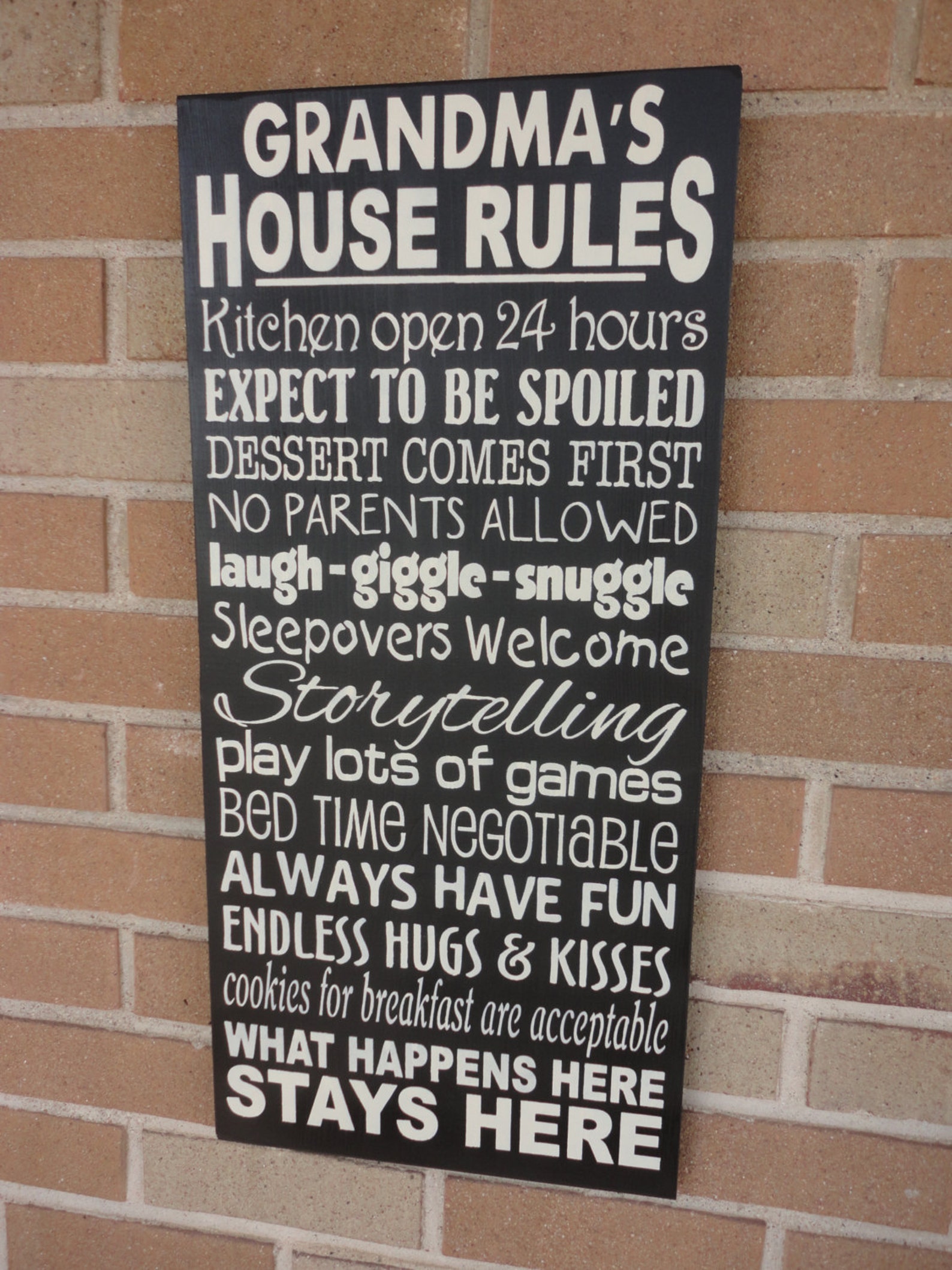Grandma's House Rules Sign Personalize Sign Wood Sign Etsy