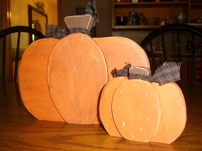 FALL Pumpkins , Fall Decor , Shelf Sitter Pumpkins , Thanksgiving Decor , Pumpkins Pumpkins , Wood Sign , Primitive Rustic , Halloween image 3