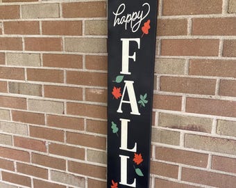 Hand Painted Happy Fall Y'all Wood Sign - Rustic Autumn Decor