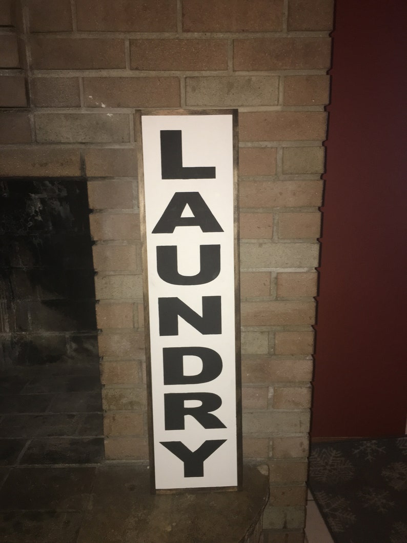 Laundry Sign LARGE Laundry Room Decor Laundry Sign Wood  Etsy