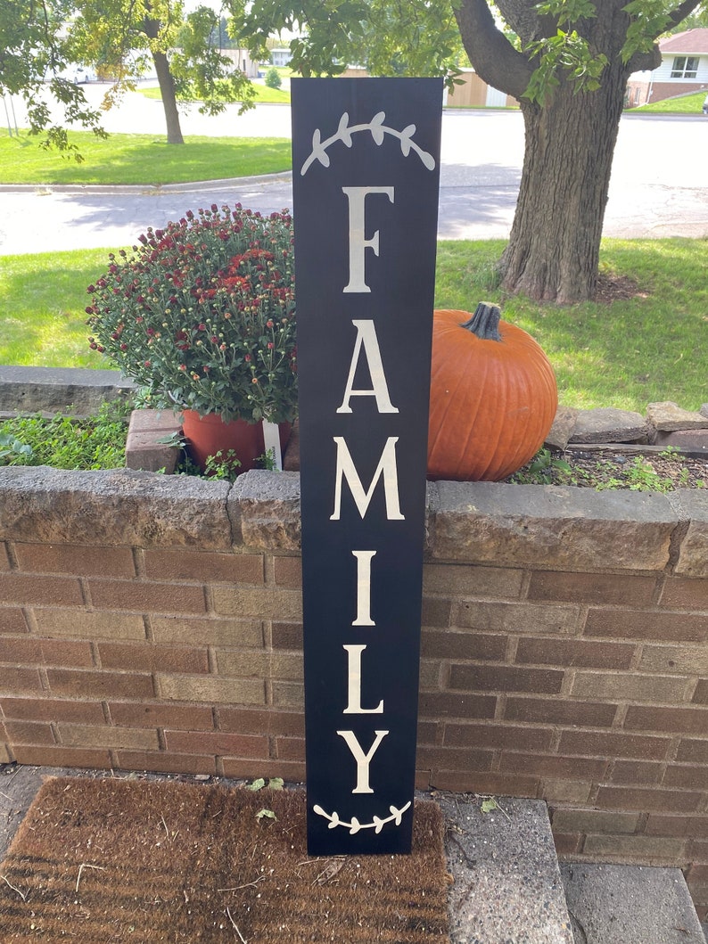 Hand Painted "family" Welcome Sign: Farmhouse Front Porch Decor - Etsy