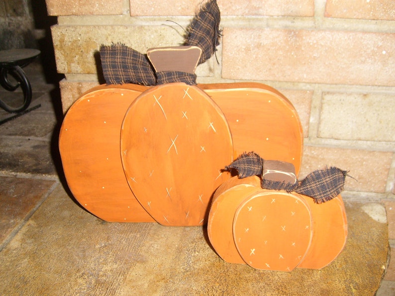 FALL Pumpkins , Fall Decor , Shelf Sitter Pumpkins , Thanksgiving Decor , Pumpkins Pumpkins , Wood Sign , Primitive Rustic , Halloween image 4