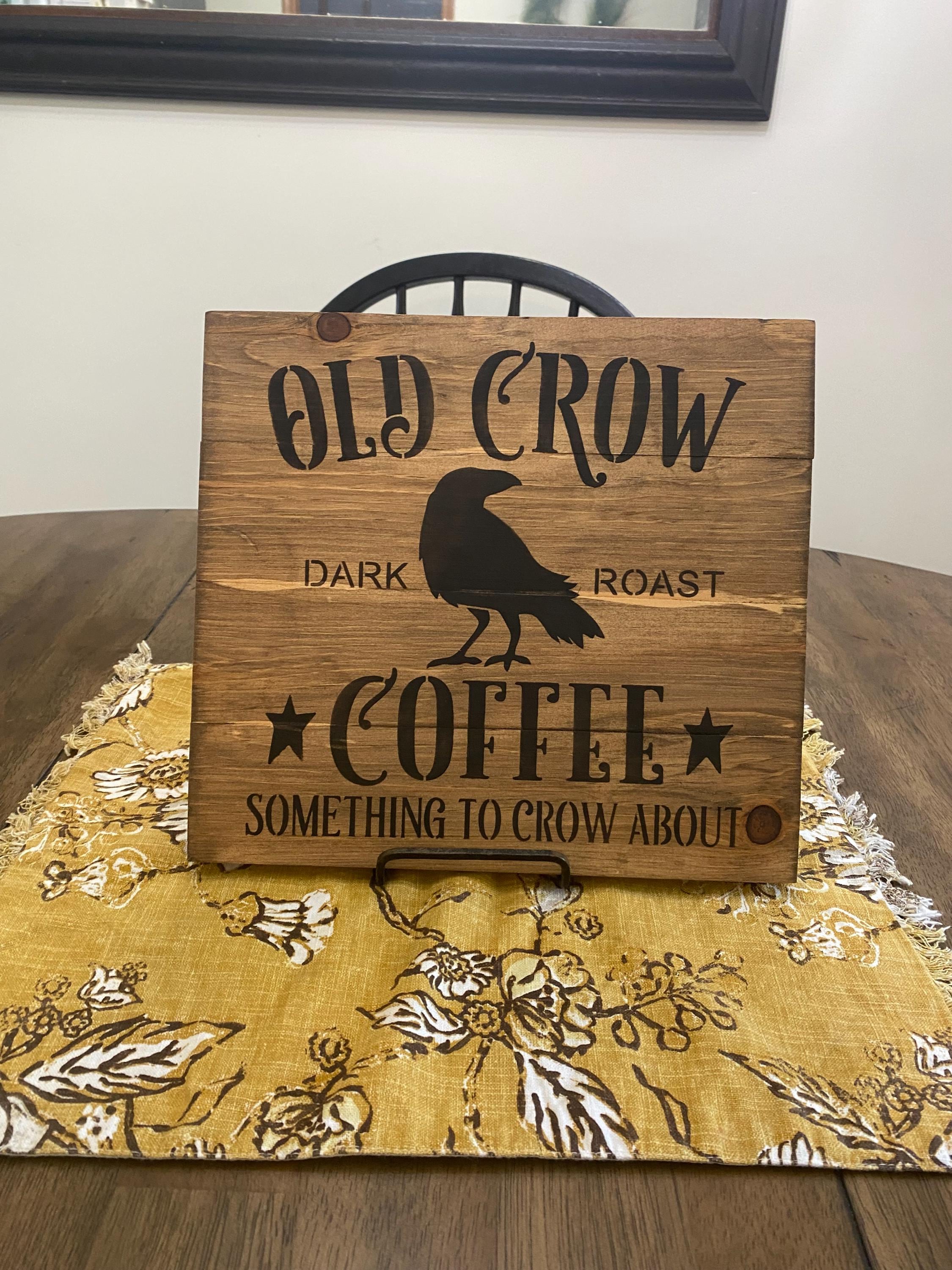 Old Crow Primitive Wood Sign - Etsy