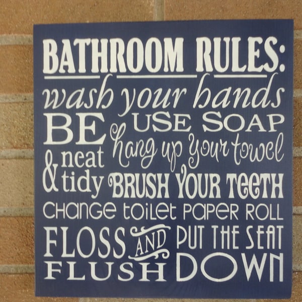 Navy Bathroom Decor Etsy