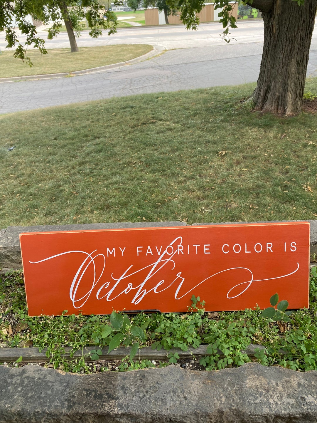 Rustic October Sign Hand Painted Fall Porch Sign: Rustic October Decor - Etsy