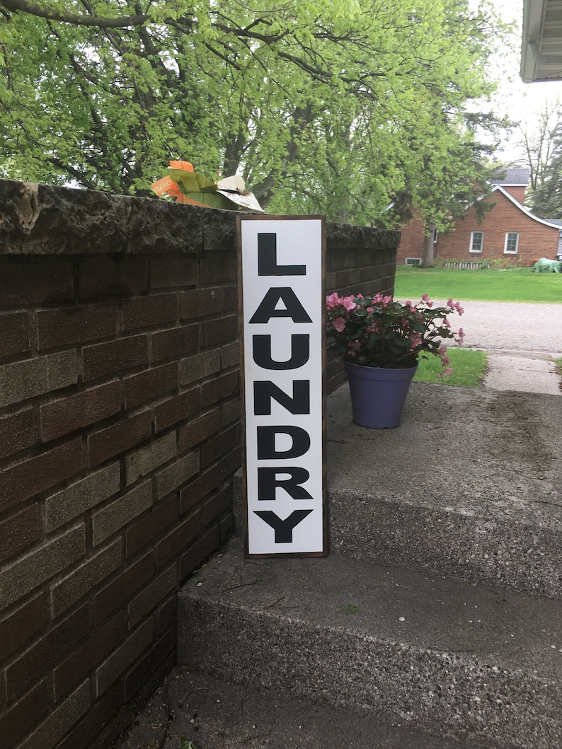 Laundry Sign LARGE Laundry Room Decor Laundry Sign Wood  Etsy