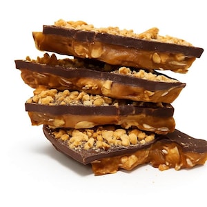 English Toffee with Pretzels, Peanut Butter, Peanuts and Sea Salt
