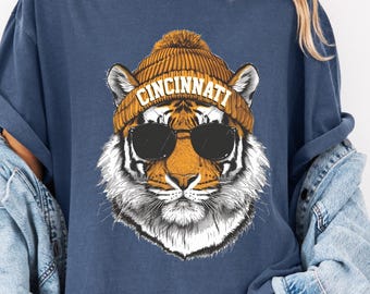 Comfort Colors Cincinnati Football T-shirt: Retro Game Day Tee