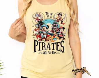 Comfort Colors® Disney Pirate Cruise Tank Top - Pirate Life For Me Shirt - Family Matching Cruise Shirt - Mickey Minnie Pirate Tee