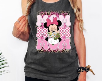 Comfort Colors® Disney Mom Tank Top Shirt - Disney Mom Tee - Cute Minnie Mom Shirt - Disney Family Vacation Shirt - Disney Mama Shirt