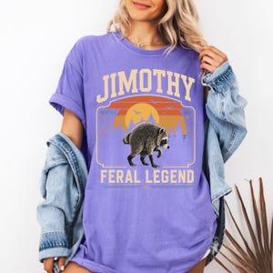 Comfort Colors® Retro Jimothy Raccoon Shirt, Funny Seattle Meme Legend, Feral Animal Tee image 19