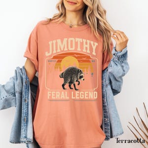 Comfort Colors® Retro Jimothy Raccoon Shirt, Funny Seattle Meme Legend, Feral Animal Tee image 13
