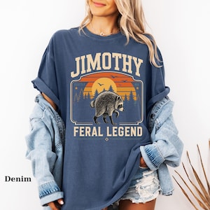 Comfort Colors® Retro Jimothy Raccoon Shirt, Funny Seattle Meme Legend, Feral Animal Tee image 17