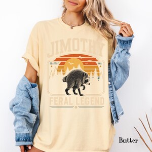 Comfort Colors® Retro Jimothy Raccoon Shirt, Funny Seattle Meme Legend, Feral Animal Tee image 9