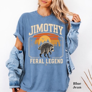 Comfort Colors® Retro Jimothy Raccoon Shirt, Funny Seattle Meme Legend, Feral Animal Tee image 7