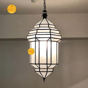 Handmade Moroccan Pendant Light: Engraved Brass Chandelier