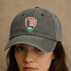 National Park Embroidered Cap, Nature Hiking Baseball Hat, Mountain Travel Cap, Camping Outdoor Adventure Hat, Hiking and Nature Lovers Gift