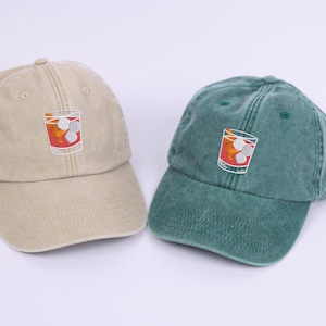 Negroni Cocktail Embroidered Hat, Vintage Baseball Cap for Drink Lovers, Funny Dad Hat Gift for Bartenders, Summer Cap, Cocktail Lover Gifts