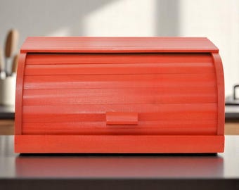 Spacious Bread Box for Kitchen – Rustic Organizer for Bread Storage, Perfect Farmhouse Decor