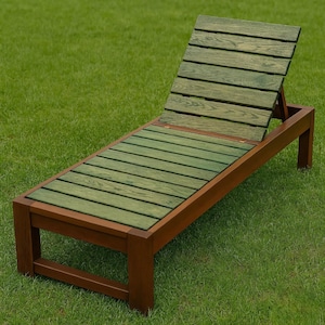 Wooden Chaise Lounge – Handmade garden lounger, 3-in-1 transformer: chaise lounge, bench and sofa, patio and lawn furniture