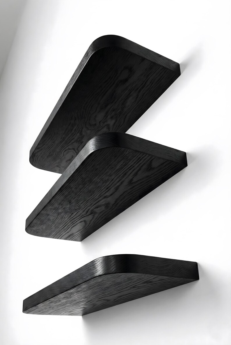 Solid Wood Floating Shelf – Minimalist Rounded Design - Etsy